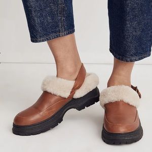 NWOB Madewell The Shearling Sigrid Slingback Mule